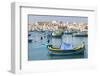 Luzzu Fishing Boats on the Harbor of Marsaxlokk, Malta-Martin Zwick-Framed Photographic Print