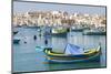 Luzzu Fishing Boats on the Harbor of Marsaxlokk, Malta-Martin Zwick-Mounted Photographic Print