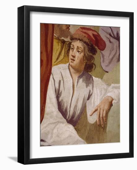 Lycaon, Antenor's Son, Consecrating Apollo's Dagger in Delphi, Episode of Myth of Antenor, 1650-Luca Ferrari-Framed Giclee Print