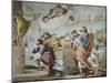 Lycaon, Antenor's Son, Consecrating Apollo's Dagger in Delphi, Episode of Myth of Antenor, 1650-Luca Ferrari-Mounted Giclee Print