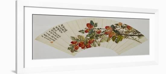 Lychee - from 'Flowers and Calligraphy'-Wu Changshuo-Framed Giclee Print