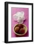 Lychees in Basket in Front of Orchid-Foodcollection-Framed Photographic Print