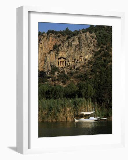 Lycian Rock Tombs, Carian, Dalyan, Mugla Province, Anatolia, Turkey, Eurasia-Jane O'callaghan-Framed Photographic Print