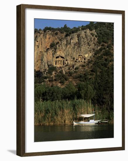 Lycian Rock Tombs, Carian, Dalyan, Mugla Province, Anatolia, Turkey, Eurasia-Jane O'callaghan-Framed Photographic Print