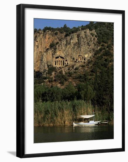 Lycian Rock Tombs, Carian, Dalyan, Mugla Province, Anatolia, Turkey, Eurasia-Jane O'callaghan-Framed Photographic Print