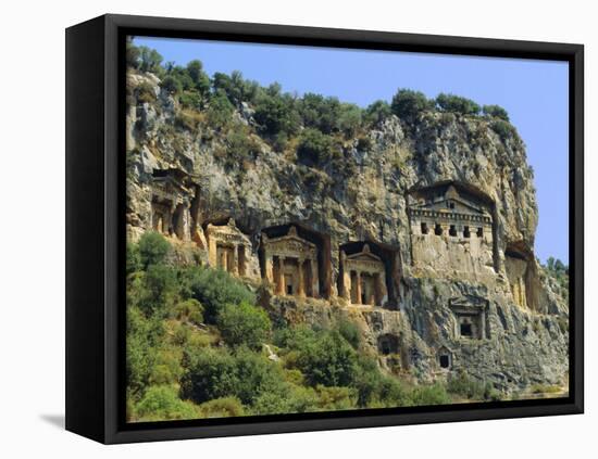Lycian Rock Tombs, Dalyan, Turkey, Eurasia-Jean O'callaghan-Framed Stretched Canvas