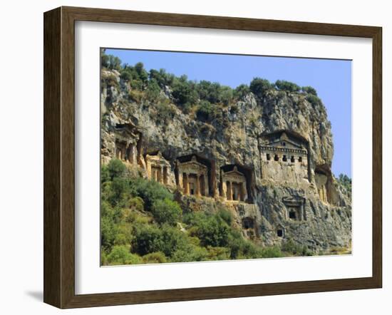 Lycian Rock Tombs, Dalyan, Turkey, Eurasia-Jean O'callaghan-Framed Photographic Print