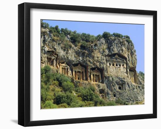 Lycian Rock Tombs, Dalyan, Turkey, Eurasia-Jean O'callaghan-Framed Photographic Print