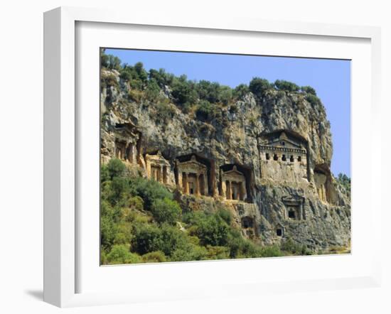 Lycian Rock Tombs, Dalyan, Turkey, Eurasia-Jean O'callaghan-Framed Photographic Print