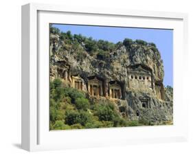 Lycian Rock Tombs, Dalyan, Turkey, Eurasia-Jean O'callaghan-Framed Photographic Print