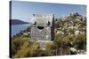 Lycian Sarcophagus and Castle-Stuart Black-Stretched Canvas