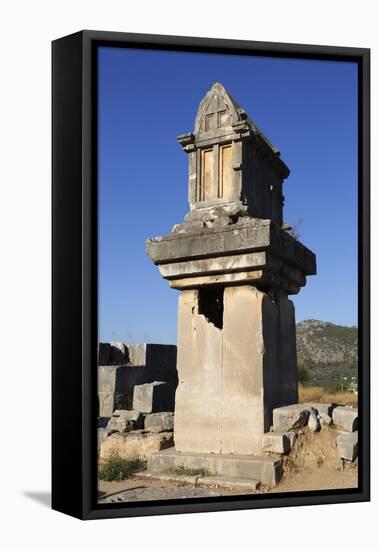 Lycian Tomb, Xanthos, Near Kalkan-Stuart Black-Framed Stretched Canvas