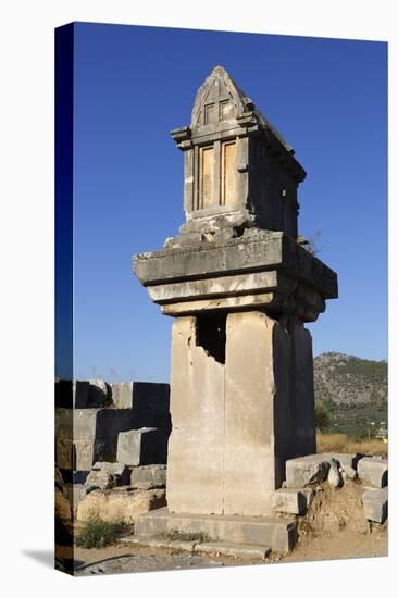 Lycian Tomb, Xanthos, Near Kalkan-Stuart Black-Stretched Canvas