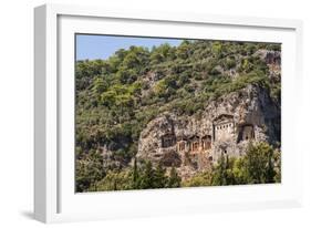 Lycian tombs, Dalyan, Mugla Province, Anatolia, Turkey, Asia Minor, Eurasia-Matthew Williams-Ellis-Framed Photographic Print