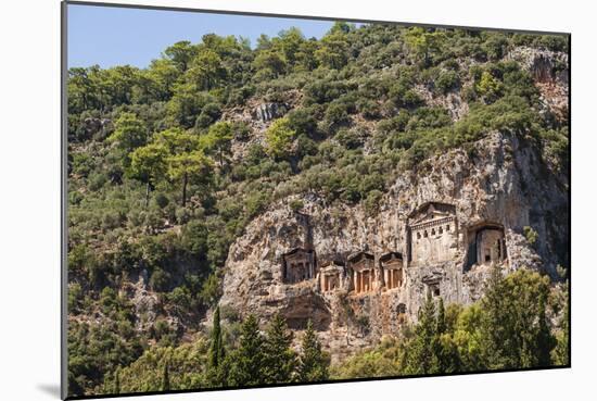 Lycian tombs, Dalyan, Mugla Province, Anatolia, Turkey, Asia Minor, Eurasia-Matthew Williams-Ellis-Mounted Photographic Print