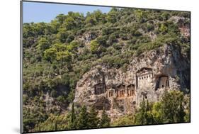 Lycian tombs, Dalyan, Mugla Province, Anatolia, Turkey, Asia Minor, Eurasia-Matthew Williams-Ellis-Mounted Photographic Print