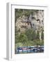 Lycian Tombs of Dalyan with Boats Below, Dalyan, Anatolia, Turkey, Asia Minor, Eurasia-Sakis Papadopoulos-Framed Photographic Print