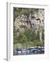 Lycian Tombs of Dalyan with Boats Below, Dalyan, Anatolia, Turkey, Asia Minor, Eurasia-Sakis Papadopoulos-Framed Photographic Print