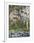 Lycian Tombs of Dalyan with Boats Below, Dalyan, Anatolia, Turkey, Asia Minor, Eurasia-Sakis Papadopoulos-Framed Photographic Print