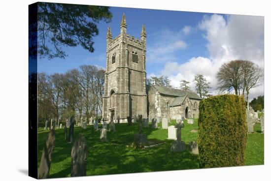 Lydford Church, Devon-Peter Thompson-Stretched Canvas