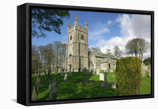 Lydford Church, Devon-Peter Thompson-Framed Stretched Canvas
