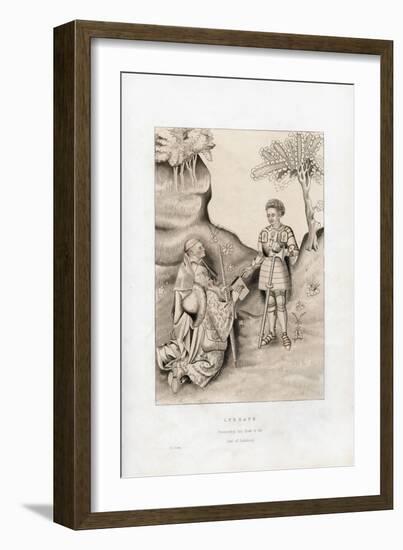 Lydgate Presenting His Book to the Earl of Salisbury, 1426-Henry Shaw-Framed Giclee Print