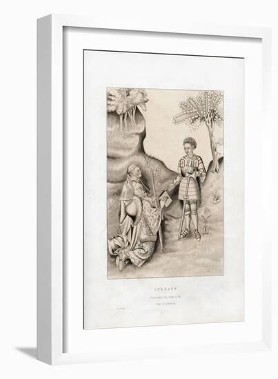 Lydgate Presenting His Book to the Earl of Salisbury, 1426-Henry Shaw-Framed Giclee Print