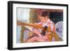 Lydia at the Cord Framework-Mary Cassatt-Framed Art Print