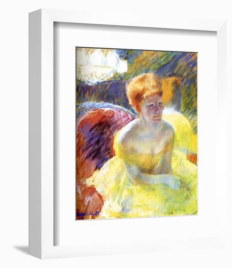 Lydia at the Theater-Mary Cassatt-Framed Giclee Print