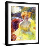 Lydia at the Theater-Mary Cassatt-Framed Giclee Print