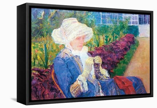 Lydia in the Garden of Marly-Mary Cassatt-Framed Stretched Canvas