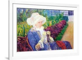 Lydia In The Garden of Marly-Mary Cassatt-Framed Art Print