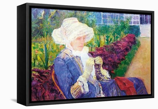 Lydia In The Garden of Marly-Mary Cassatt-Framed Stretched Canvas