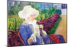 Lydia In The Garden of Marly-Mary Cassatt-Mounted Art Print