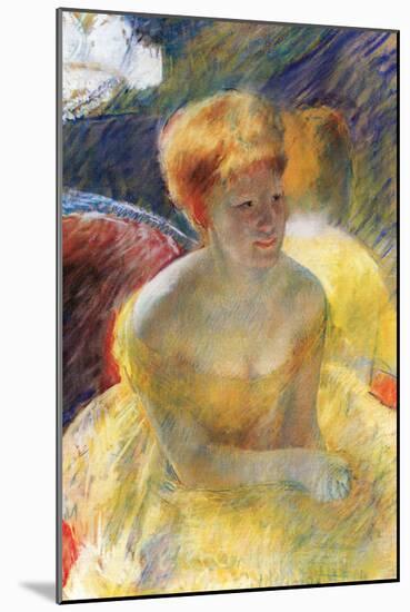 Lydia, the Arms Rested, in the Theater Loge-Mary Cassatt-Mounted Art Print