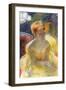 Lydia, The Arms Rested, In The Theater Loge-Mary Cassatt-Framed Art Print