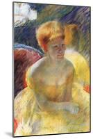 Lydia, The Arms Rested, In The Theater Loge-Mary Cassatt-Mounted Art Print