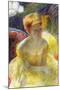 Lydia, The Arms Rested, In The Theater Loge-Mary Cassatt-Mounted Art Print