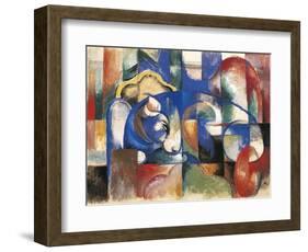 Lying Bulls, 1923-Franz Marc-Framed Giclee Print