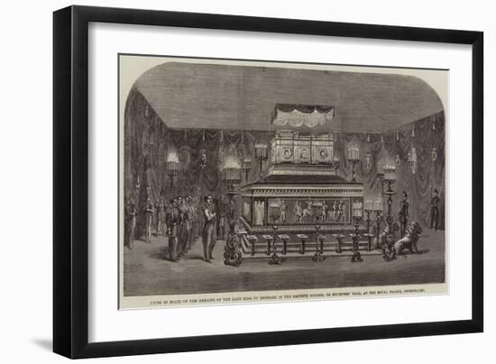 Lying in State of the Remains of the Late King of Denmark in the Castrum Doloris-null-Framed Giclee Print