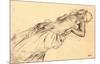 Lying Nude-Edgar Degas-Mounted Art Print