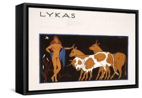 Lykas, Illustration from Les Chansons De Bilitis, by Pierre Louys, Pub. 1922 (Pochoir Print)-Georges Barbier-Framed Stretched Canvas