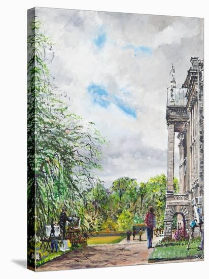 Lyme Park View of House and Gardens, 2015-Vincent Alexander Booth-Stretched Canvas