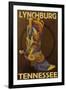 Lynchburg, Tennessee - Boot-Lantern Press-Framed Art Print