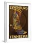 Lynchburg, Tennessee - Boot-Lantern Press-Framed Art Print