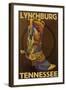 Lynchburg, Tennessee - Boot-Lantern Press-Framed Art Print