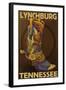 Lynchburg, Tennessee - Boot-Lantern Press-Framed Art Print