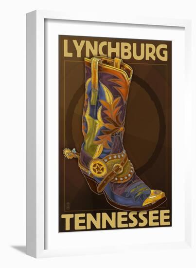 Lynchburg, Tennessee - Boot-Lantern Press-Framed Art Print