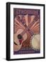 Lynchburg, Tennessee - Guitar and Banjo Music-Lantern Press-Framed Art Print