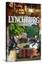 Lynchburg, Tennessee - Town Scenes-Lantern Press-Stretched Canvas